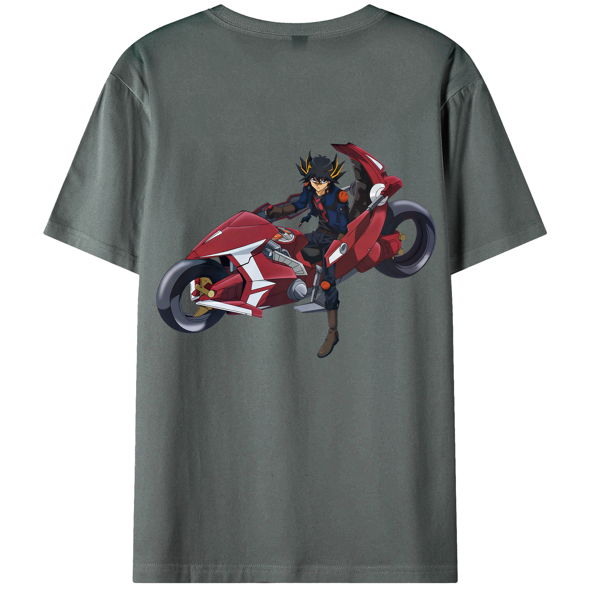 （画像用） 遊☆戯☆王 Yu-Gi-Oh! 綿100％ メンズ半袖Tシャツ（バックプリント） 通気性